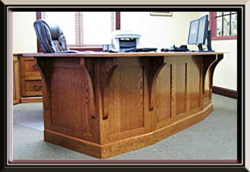 Commercial Office Furniture - Oak Office Desk