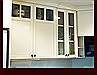 Custom glass door styles on upper cabinetry.